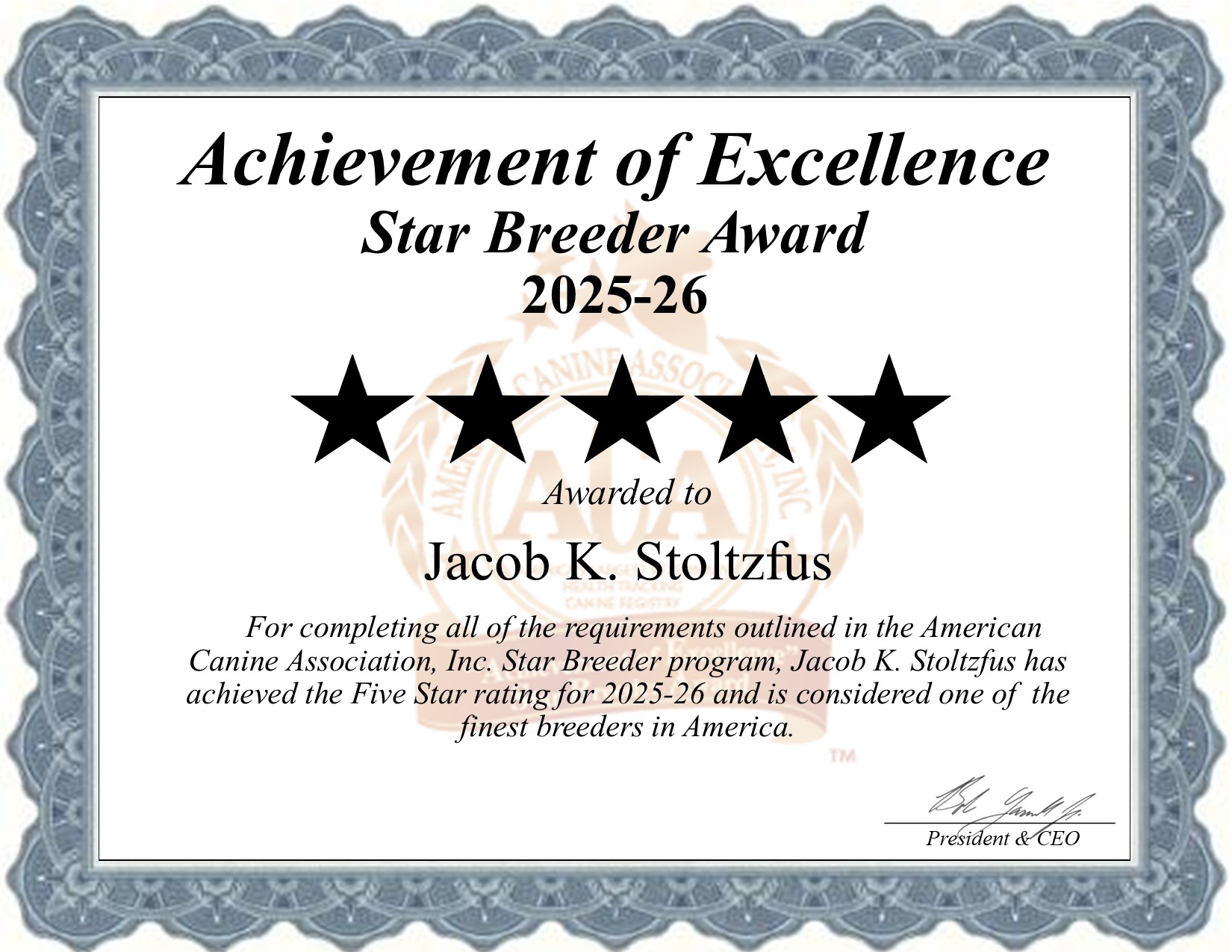 Jacob K., Stoltzfus, dog, breeder, star, certificate, Jacob K.-Stoltzfus, Fort Plain, NY, New York, puppy, dog, kennels, mill, puppymill, usda, 5-star, aca, ica, registered, Shih Tzu